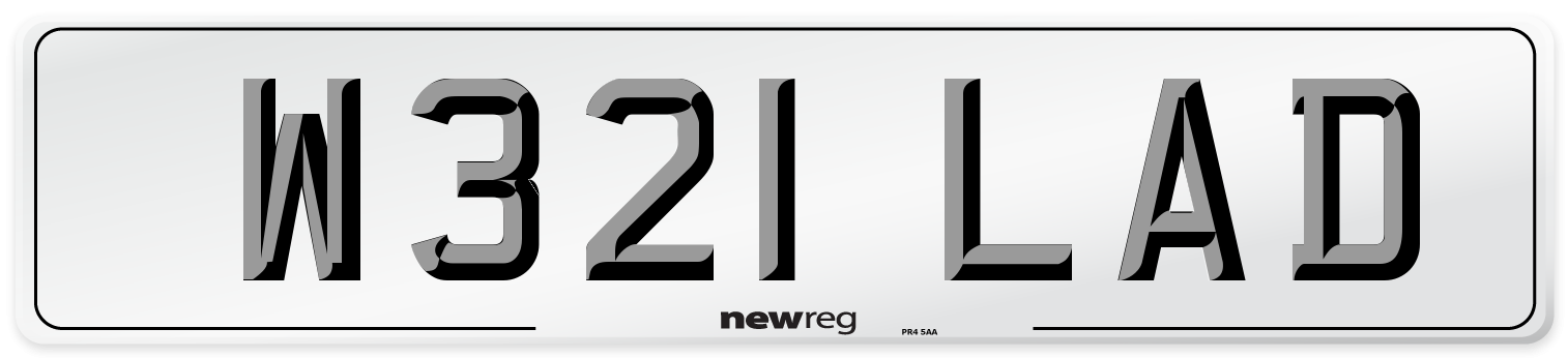 W321 LAD Number Plate from New Reg